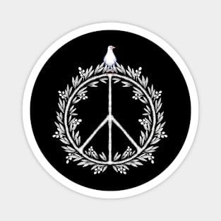 Peace symbol with olive tree Magnet